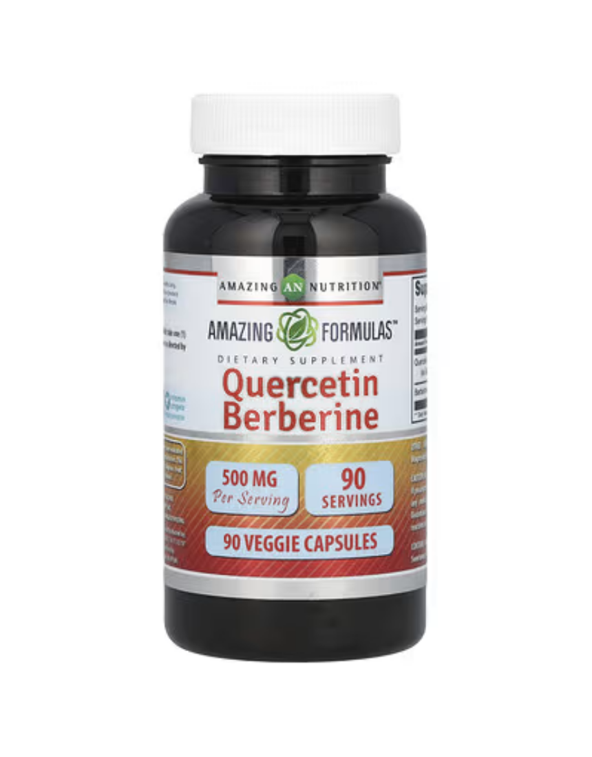 어메이징 뉴트리션 <b>퀘르세틴</b> 베르베린 <b>500mg</b> 90 야채 캡슐