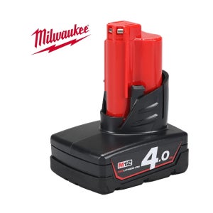 밀워키 12V 4.0Ah 리튬 이온 배터리 M12 B4