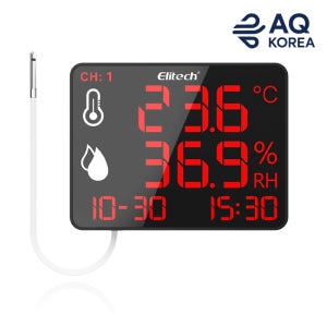 Elitech DR-230 FLT LED 체감 온도 온습도 기록계 에이큐코리아