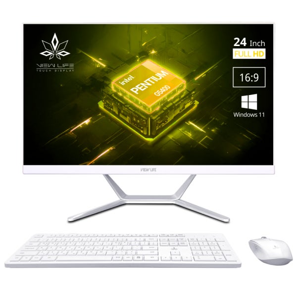뷰라이프 올인원 일체형PC 24형 60cm G5400 Win11 NVMe 키보드 마우스