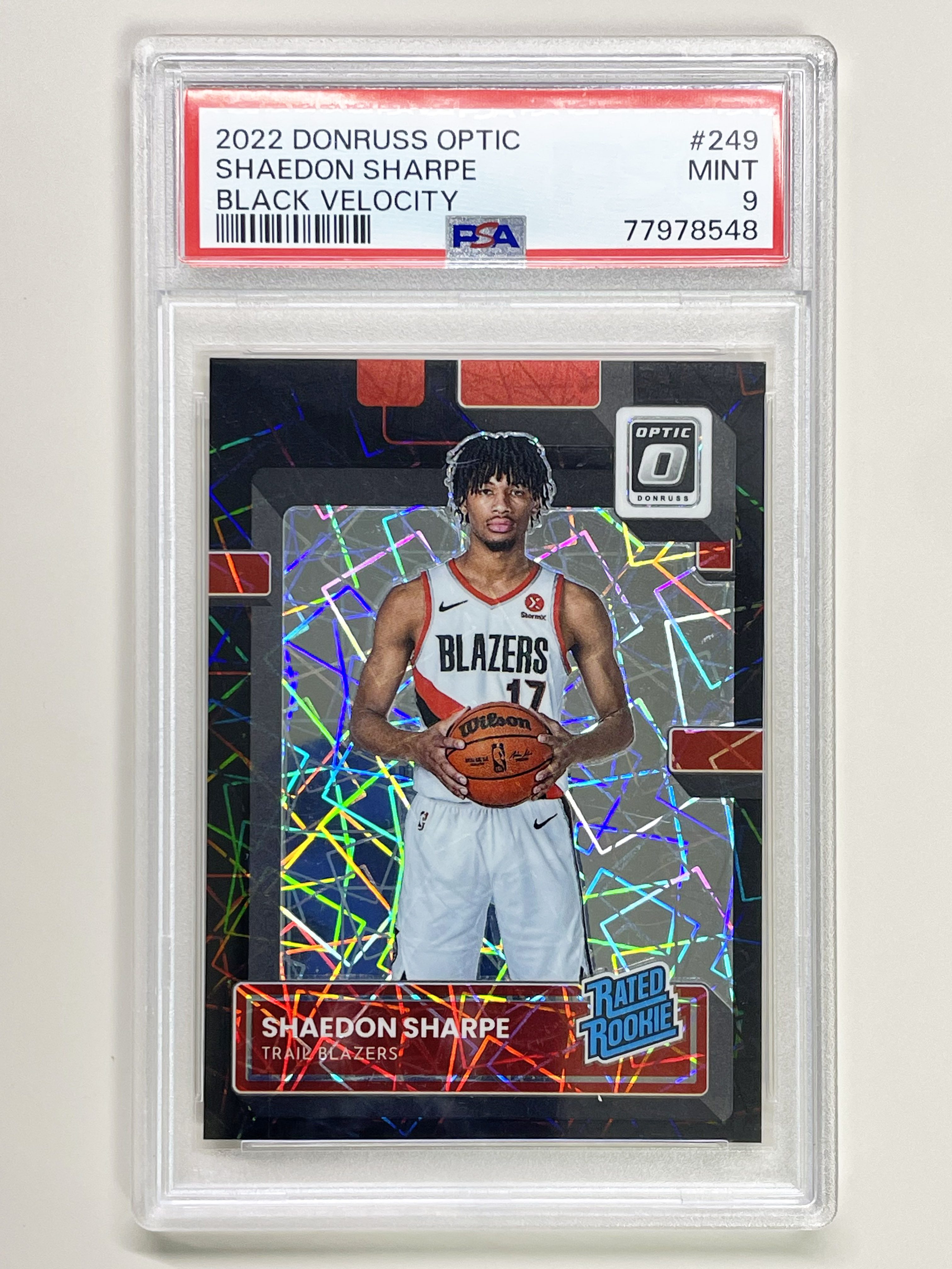 22 Donruss Optic Black Velocity /39 RC 셰이든 샤프 PSA9