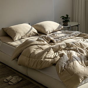 루아베 먼지없는 알러지케어 이불세트 기숙사 사계절 침구세트 퀸 Q 이불+패드+베개커버2P