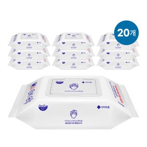 자우버 살균99.9 손소독티슈 50매, 20개