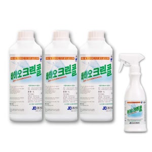 진로발효 바이오크린콜 75% 1L 3개+450ml 1개 곡물발효 살균 소독제