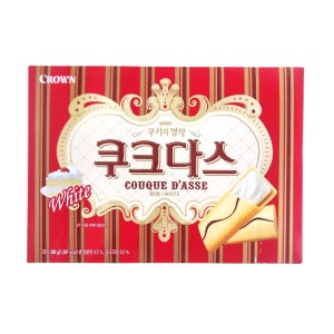 쿠크다스 화이트 대용량 간식 사무실 학원 학생 과자 289g 크라운 제과