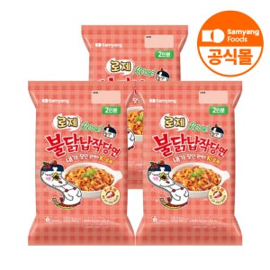 삼양식품 로제불닭납작당면 파우치 338.8g, 3개