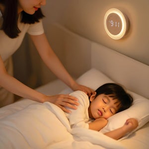 움직임에 반응하는 센서 무선 무드등 시계 온도계/취침등 수유등 센서등 조명 미니시계 침실무드등