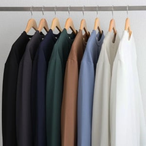 남자 국내제작 링클프리 루즈핏 무지 긴팔티 매일입는 기본템 8컬러 / 봄여름데일리 기본 여리야