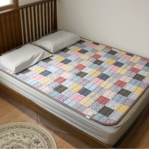 Pulmaroo 국내제작 1인용 2인용 도툼한 침대 전기매트 전자파안심 고급 순면 푹신한 침실 전기장판 부모님 선물