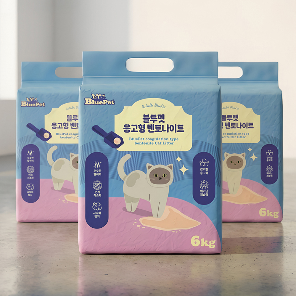 블루펫 응고형 벤토나이트 고양이모래 대용량 18kg