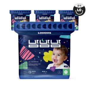 로맘스 밤밤밤 팬티형 기저귀 5단계(XL) 22매x4팩 / 듀얼흡수코어 밤기저귀