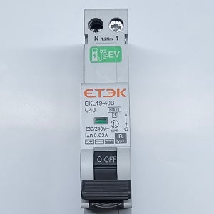 RCBO B타입 EKL19-40B 6KA 단상 2P 과전류 40A V2G 양방향차단기