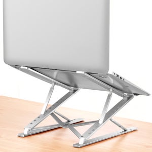 휴대용 접이식 노트북 받침대 2단 높이 조절 알루미늄 맥북 테블릿 받침대