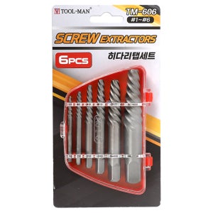 툴맨 히다리탭세트 TM-606 (6PC) /반대탭 볼트리무버