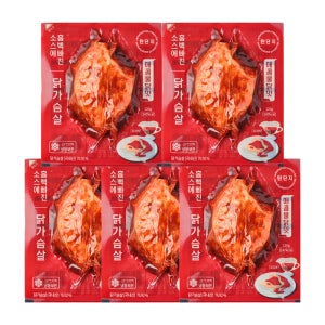 [탄단지] 소스 흠뻑빠진 닭가슴살 매콤불닭맛, 120g, 5개