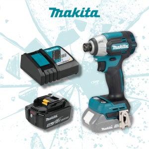 마끼다 18V DTD201 무선 임팩 드라이버 5.0Ah 배터리 1팩 급속 충전기 세트