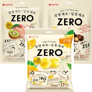 롯데 화이트데이 건강한 ZERO 사랑세트 제로후르츠젤리 + 시트러스유자젤리 + 크런치초코볼