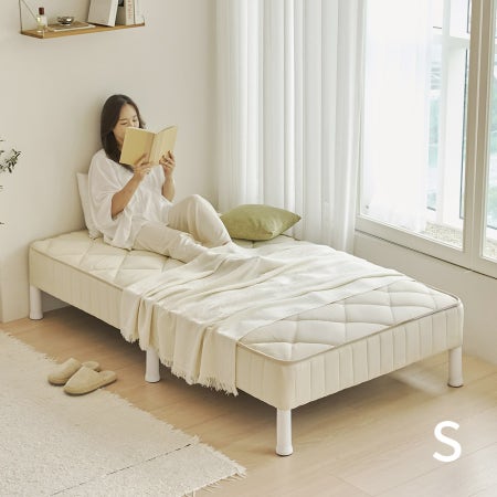 [슈퍼적립]아씨방가구 슬로니 알러지케어 1인용 원룸 미니 매트리스 일체형 싱글 침대 S