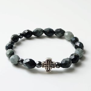 호크아이 오벌 드롭 1단 묵주팔찌