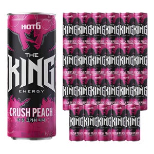 핫식스 더킹 크러쉬 피치, 355ml, 24개