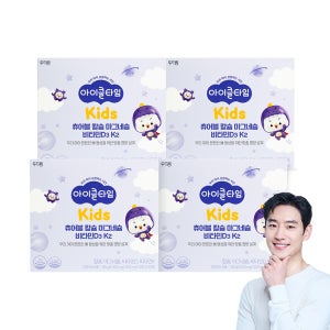 [두드림] 아이클타임 츄어블 칼슘 마그네슘 비타민D3 K2 30포, 4개