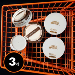 퓨어루 퀴노아 유아 팩트 무기자차 유기농 워터프루프 키즈 수분 썬쿠션 15g, 3개