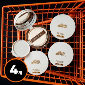 퓨어루 퀴노아 유아 팩트 무기자차 유기농 워터프루프 키즈 수분 썬쿠션 15g, 4개