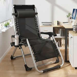 무중력 안락 접이식 낮잠의자 1인용 눕는 휴식 리클라이너 침대 수유 암체어 캠핑 낚시