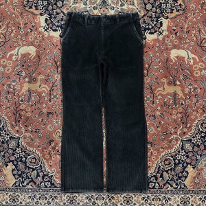 블랙아웃 코듀로이 팬츠 Bleach Coduroy Pants - BLACK