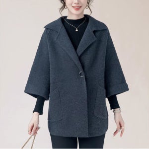 A0490 클래식 코트 중년여성을 위한 세미 오버핏 코트