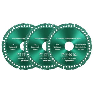 다이아몬드 멀티 컷팅휠 A 3개세트 그라인더날 100mm 디스크 멀티날 절단석 연마석