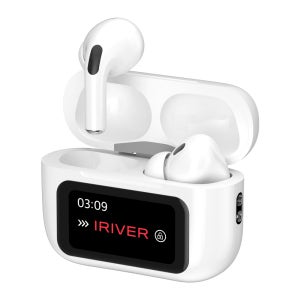 아이리버 무선 블루투스 6.0 커널형 이어폰 ANC ENC 노이즈캔슬링 LCD 터치스크린 C타입 러닝 아이폰 호환 IB-ZX5