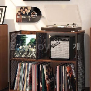턴테이블 장식장 LP 수납장 책장 빈티지 진열장 선반 본품 판매
