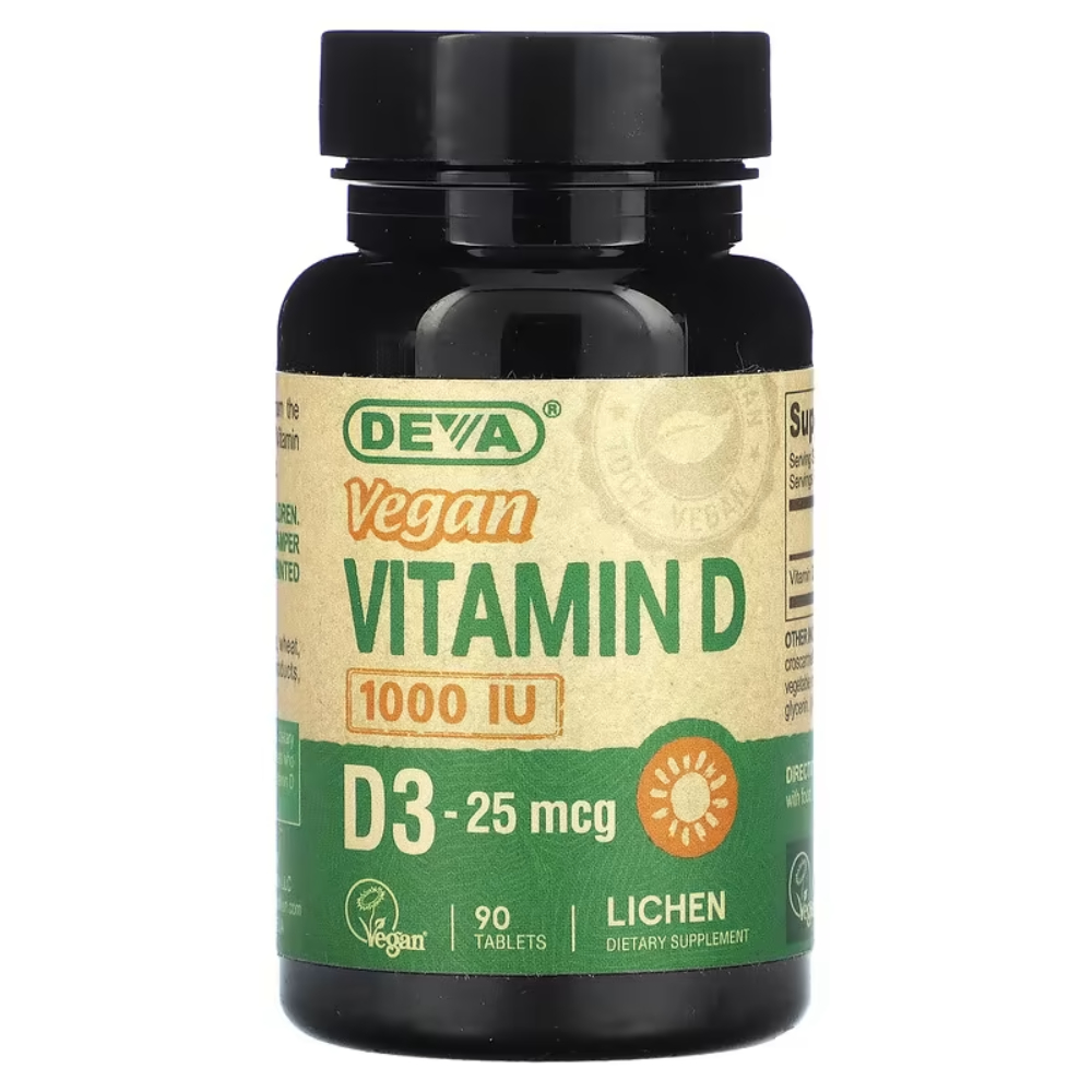 Deva 데바 비건 <b>비타민 D</b>3 <b>25mcg</b> 1,000 IU 90정