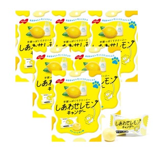 일본 노벨 시아와세레몬 캔디 크리미 레몬 70g 6봉 세트 사탕 간식 일본직구