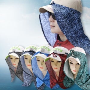 등산모자 햇빛가리개 전사 국산 햇빛 아웃도어 블루