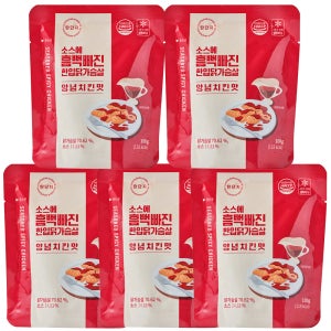 [탄단지] 소스 흠뻑빠진 한입 닭가슴살 양념치킨맛, 100g, 5개