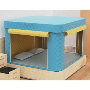 텐트 침대 방한 보온 두꺼운 퍼플 2m x 1.2m x 1.2m