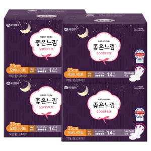 좋은느낌 오리지널 오버나이트, 14개입, 4팩