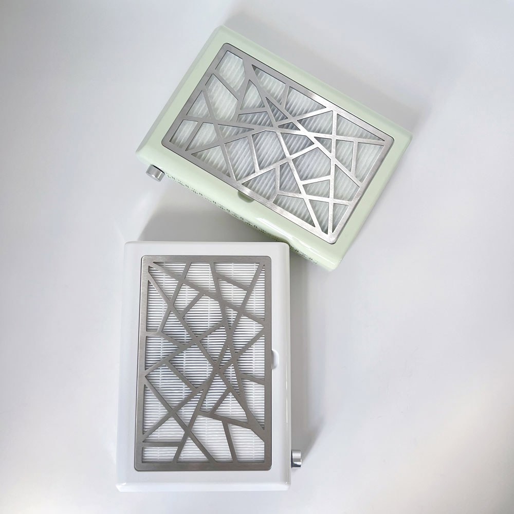 네일 먼지 수집기 흡입 가능 HEPA 청소기 진공 강력 추출기 매니 속도 조절 필터 Light Gr n 영국