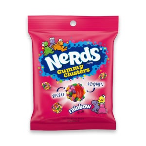 너즈 구미 클러스터 젤리 Nerds 너드 미국 젤리 편의점 레인보우, 141g, 1개