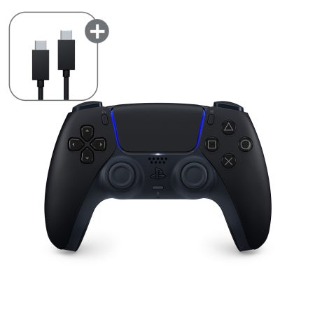 [PS5] 듀얼센스 무선 컨트롤러 미드나이트 블랙 + PC용 USB 케이블