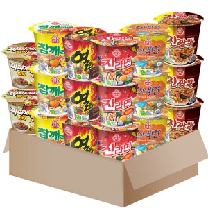소컵라면세트 17개(진라면매운맛+열라면+스낵면+진짬뽕+참깨라면+짜파게티) (SM119)