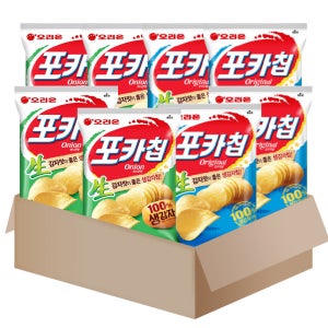 오리온 포카칩 스낵 2종 8개 (오리지날4+어니언4) (SM125)