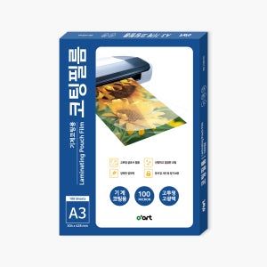 오아트 A3 라미네이팅 기계 코팅 필름 100mic 100매입 투명 접착 용지