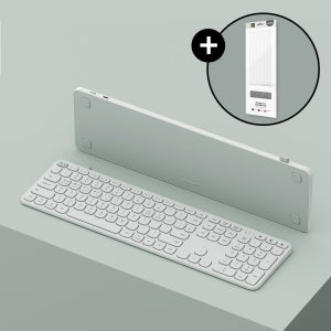 엑토 B608 저소음 슬림 무선 블루투스 키보드 사무용 숫자키 풀배열 충전식 멀티페어링