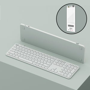엑토 B608 저소음 슬림 무선 블루투스 키보드 사무용 숫자키 풀배열 충전식 멀티페어링