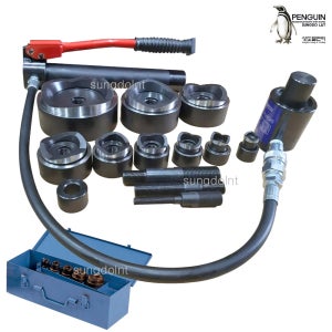 국산 유압천공기 풀세트 KP2 구성/유압펌프 다이스 9종 16-104mm 펀칭기 철판 타공