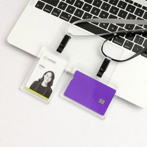 사원증 출입증 ID 카드 2장 수납 아크릴 네임 케이스 SH 60 명찰 목걸이 명함첩