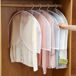 PEVA 오픈형 하프 옷걸이커버 옷커버 5p 세트
